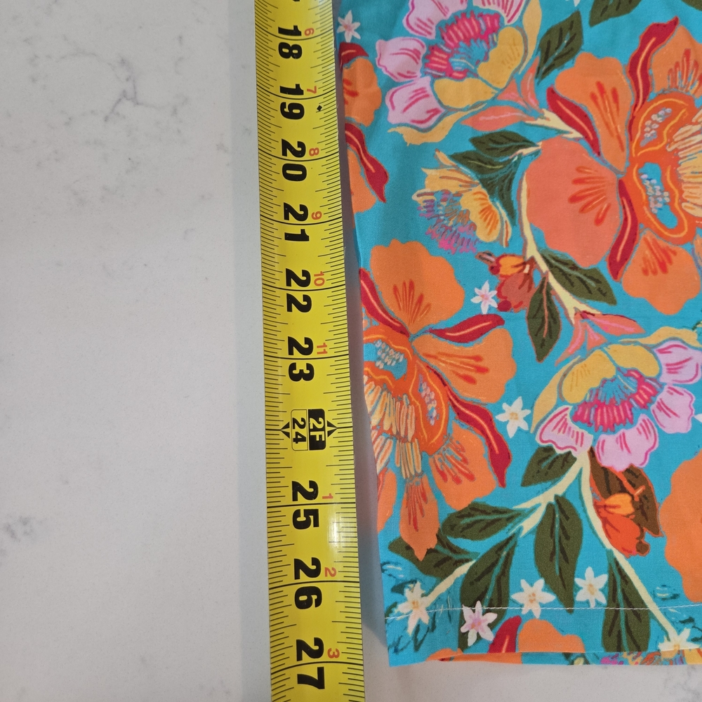 Cupshe Floral Wide Leg Pants - Orange and‎ Green Pocjet - Picture 14 of 16